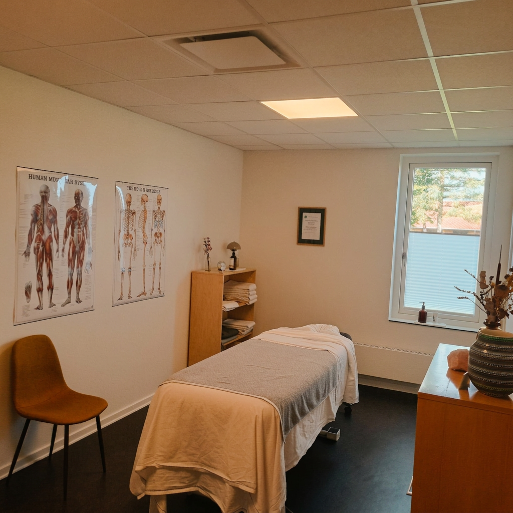 Behandlingsrum hos dpmassage i Herning