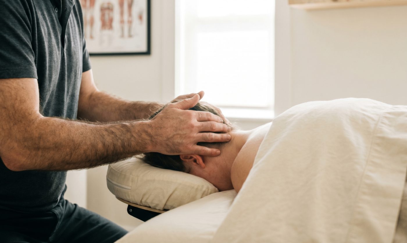 Massage mod hovedpine med fokus på nakke og kraniebund